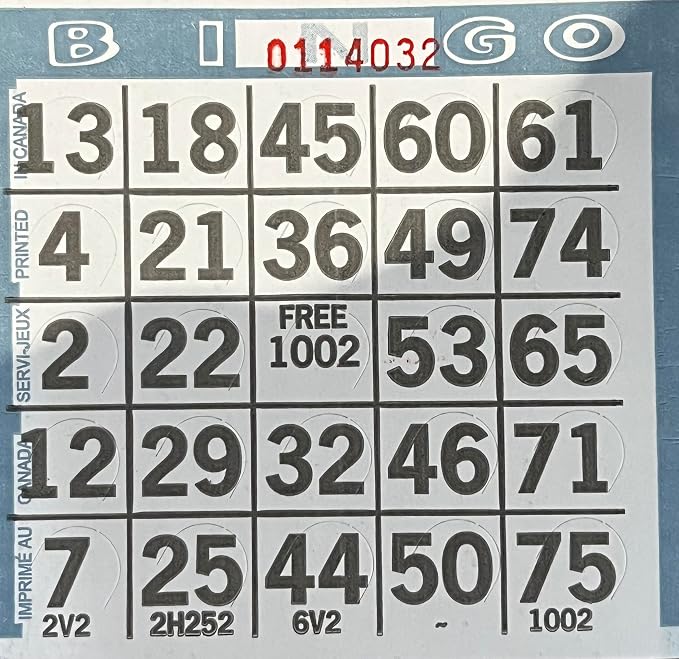 The Ticket Gurus Blue Pushout Bingo Cards-1 Card per sheet-500ct