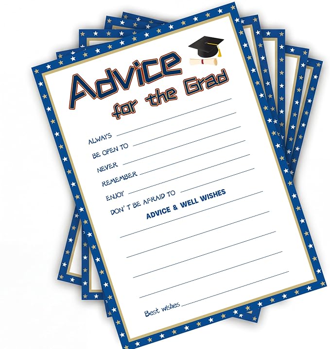 30PCS 2026 Graduation Party Game Cards, Advice For Graduation, Senior High School & College Graduation Party Favors-MG03