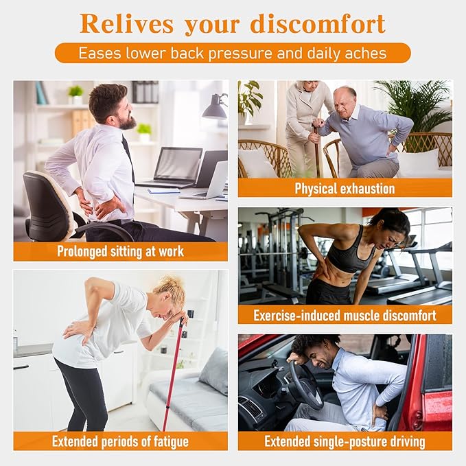 Multifunctional Electric Lumbar Traction Device for Lower Back Pain Relief, Back Traction Device with 3 Massage Modes Dynamic Traction, High-Temp Thermotherapy, Multi-Timer Options & Manual Adjustment