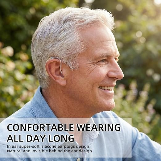 Hearing Aids for Seniors, Rechargeable Hearing Aids for Adults, Behind-The-Ear Ear Aid