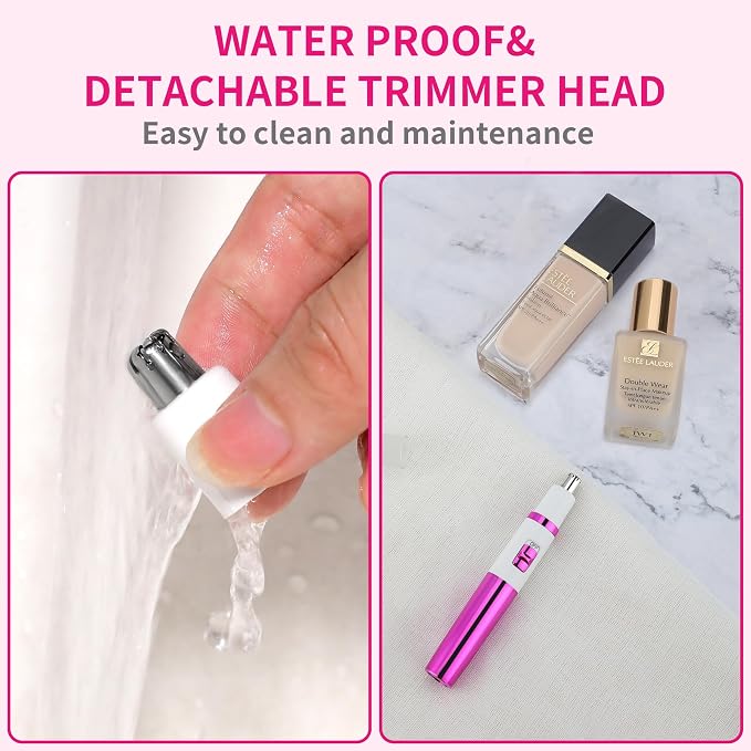 NUMIFUN Ear and Nose Hair Trimmer for Women Nose Hair Clipper Professional Painless Noses Trimmer Ladies Eyebrow and Facial Hair Trimmer, Waterproof Dual Edge Blades for Easy Cleansing