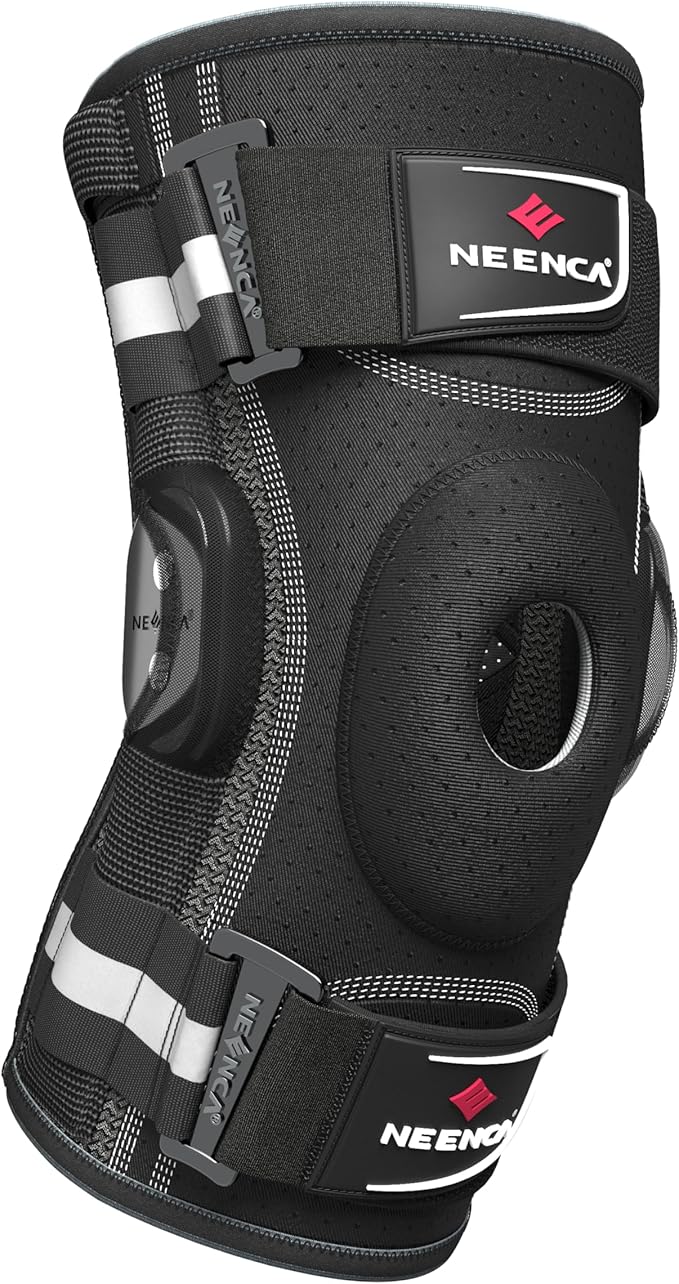 NEENCA Professional Knee Brace for Knee Pain, Adjustable Hinged Knee Support with Removable Side Stabilizers, Strong Stability for Joint Pain Relief, Arthritis, Meniscus Tear, ACL, PCL, Runner, Sports