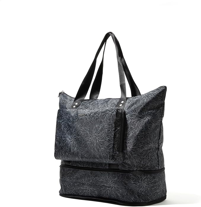 Baggallini Carryall Expandable Lightweight Travel Tote 22" Packable Folding Compact Nylon Washable Weekender w/Luggage Sleeve