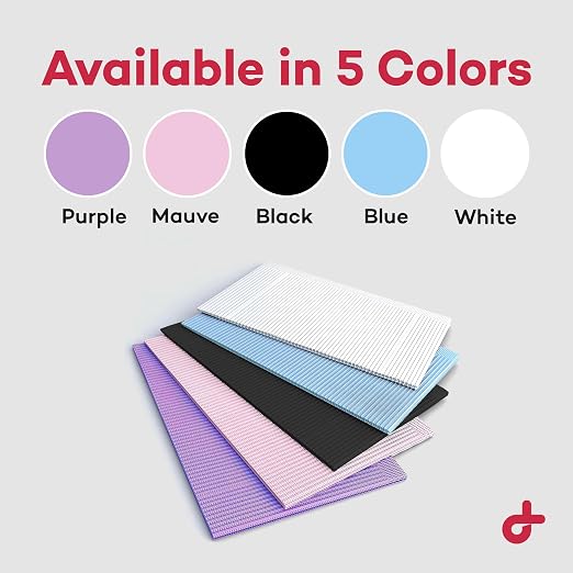 Dealmed Disposable 13.5" x 18" Dental Bibs, Made in USA, 2-Ply Tissue/Poly, Bulk Tattoo Bibs, Great for First Aid Kits and Medical Facilities (Mauve, Case of 500)
