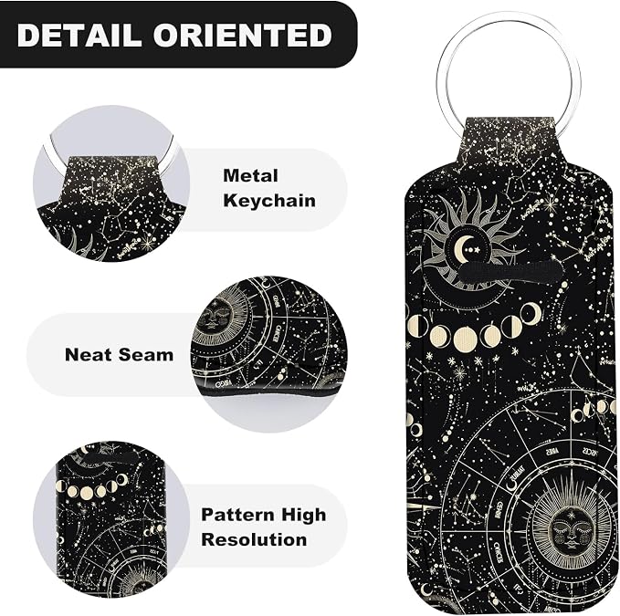 Cute Chapstick Holder Keychain,Lipstick Neoprene Clip-on Lip Balm Holder for Woman