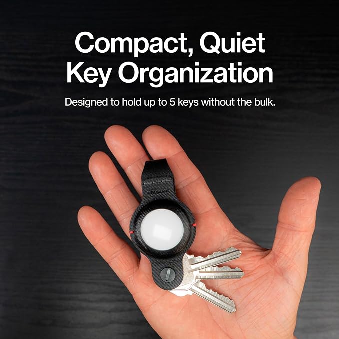 KeySmart Air - Premium Keychain Key Holder Compatible with Apple AirTag, 5 Key Organizer Keychain, Air Tags Not Included