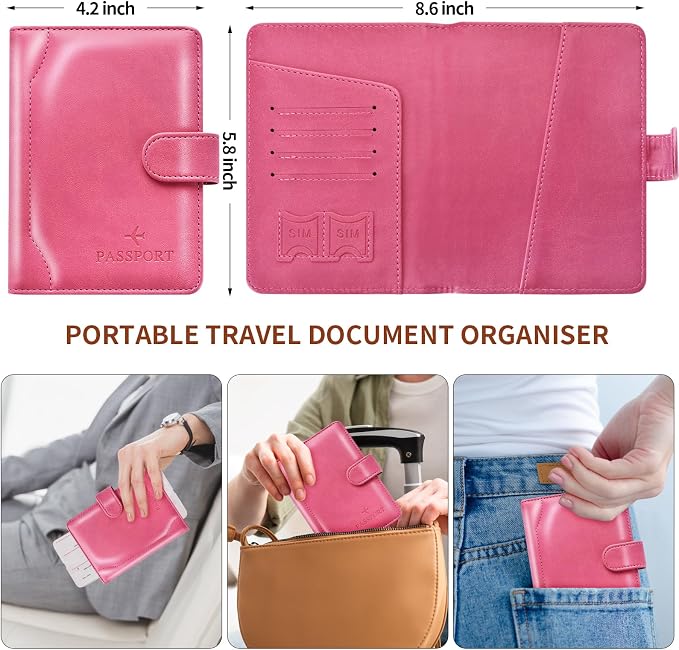 Passport Holder for Travel Essentials Wallet Cover Case Women Men Gift | Passport Holder for Travel Cruise Essentials, Passport Wallet Cover Case Women Men Travel Gifts