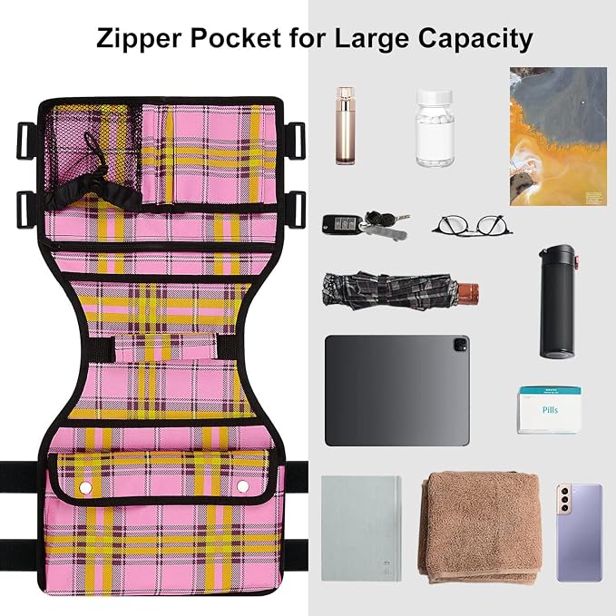 supregear Side Walker Bag, Walker Accessories Bag w/Cup Holder, Folding Walker Basket Waterproof Walker Organizer Caddy Pouch for Most Walker with Side Bar for Seniors, Elderly, Double Sided