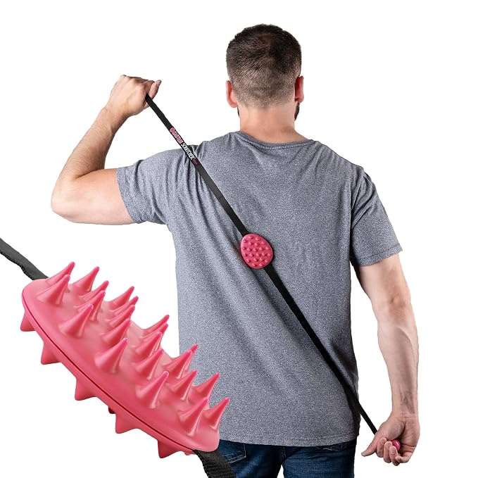 Mini Back Scratcher for Itching Relief, 2-Sided Aggressive & Soft Spikes, Long Handheld, Ideal for Hard-to-Reach Areas – Perfect for Mother's Day Gifts for Mom, Gifts for Her (Pink)