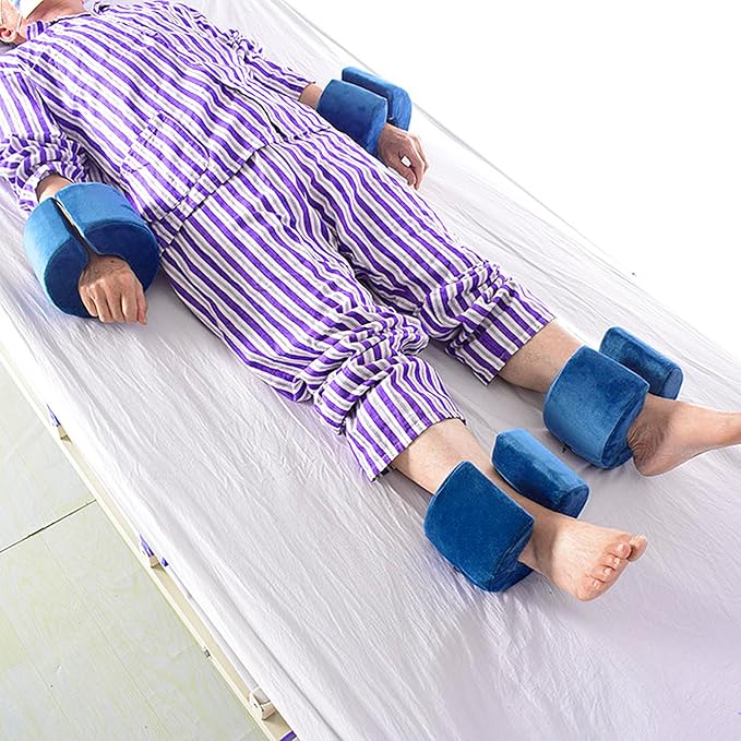 JIAHG Foot Elevation Pillow for Post-Surgery Pressure Relief Foot Ankle Heel Support Cushion with Wedge Rest Pillow Bed Pressure Sore Cushion for Elderly Bedridden Broken Ankle Recovery