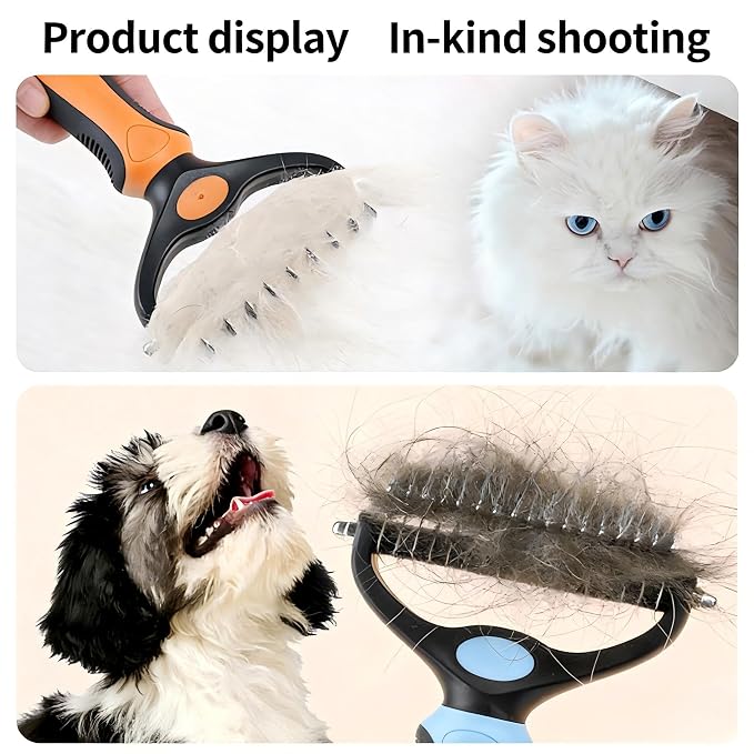 【YiErBearAL】Premium Slicker Brush for Dogs & Cats | Gently Removes Loose Undercoat, Mats & Tangles | Effective Pet Grooming Tool for Long & Short Haired Breeds