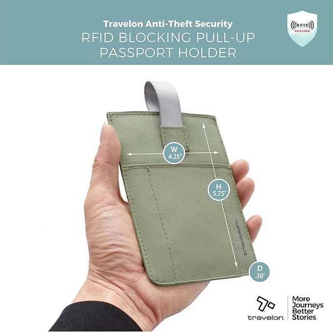 Travelon RFID Blocking Pull Up Passport holder