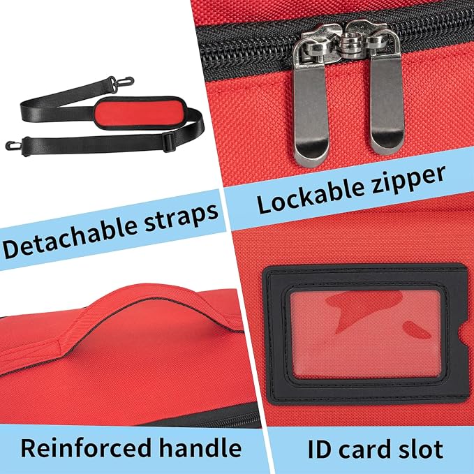 Medicine Organizer Bag with 100 Small Pill Bags and Portable Pouch | 2 Layer Lockable Medicine Travel Bag with Adjustable Divider, Suitable for Pills, Vitamins, Fish Oil,Medical Supplies