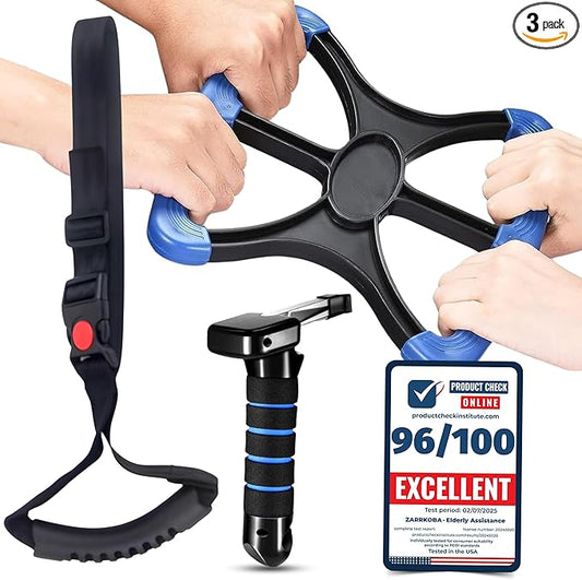 Premium 3 Pc Elderly Assistance Products Standing Aid Portable Lift Auto Cane Grab Handle Adjustable Car Door Handle for Elderly Handicap Accessories for Daily Living Elderly Mobility Aids