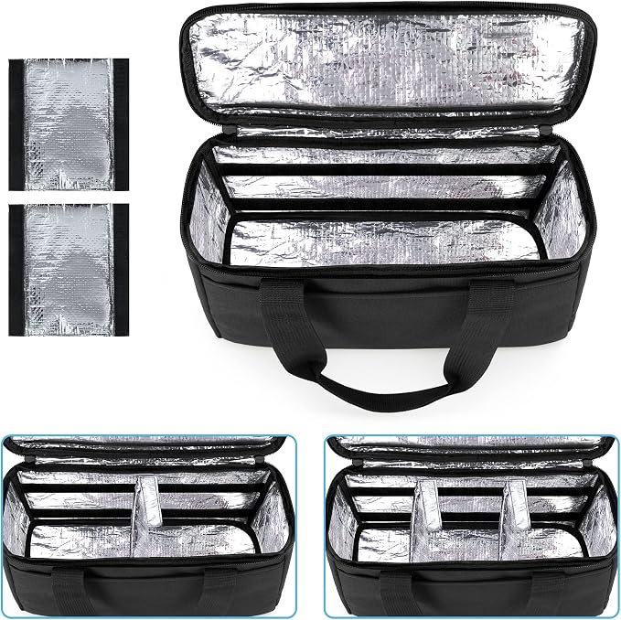 Trunab Insulated Medicine Storage Bag Travel Pill Bottle Organizer,Black | Medication Bag for Prescription, Insulin, Supplements or Medical Supplies,Bag Only