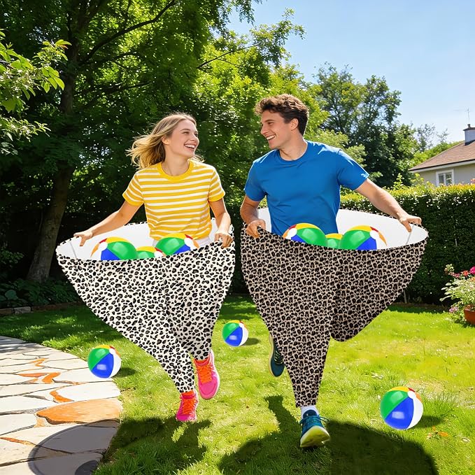 Granny Pants Game, Granny Pants Outdoor Game with 4PCS Granny Pants 16 Bouncy Balls & 1 Air Pump（Random Color）, Granny Pants Yard Game for Adults and Family Entertainment Group Activities