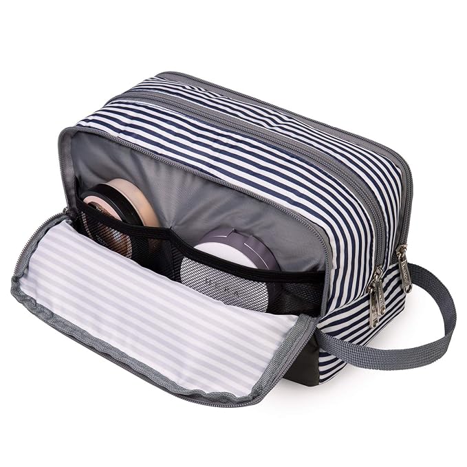 WANDF Travel Toiletry Bag for Men, Small Dopp Kit for Toiletries | Water-Resistant Fabric, Travel Bag for Toiletries, Compact Storage, Shaving Accessories, Weekend Trips