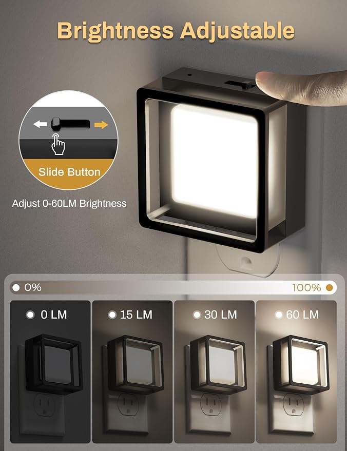 LED Night Light,Plug in Night Light [4 Pack],Dusk to Dawn Sensor | Night Lights Plug into Wall,for Bedroom Bathroom Toilet Stairs Kitchen Hallway Kids Adults,Nightlight,Daylight White 5000K