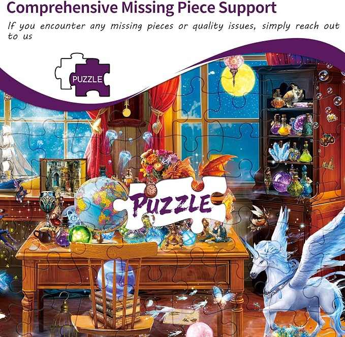 1000 Piece Puzzles for Adults,Magic Laboratory Jigsaw Puzzle 1000 Pieces for Adults Seniors,Challenging Family Games Holiday Party Gifts -1:1 Poster Interlock Perfectly Letter on Back