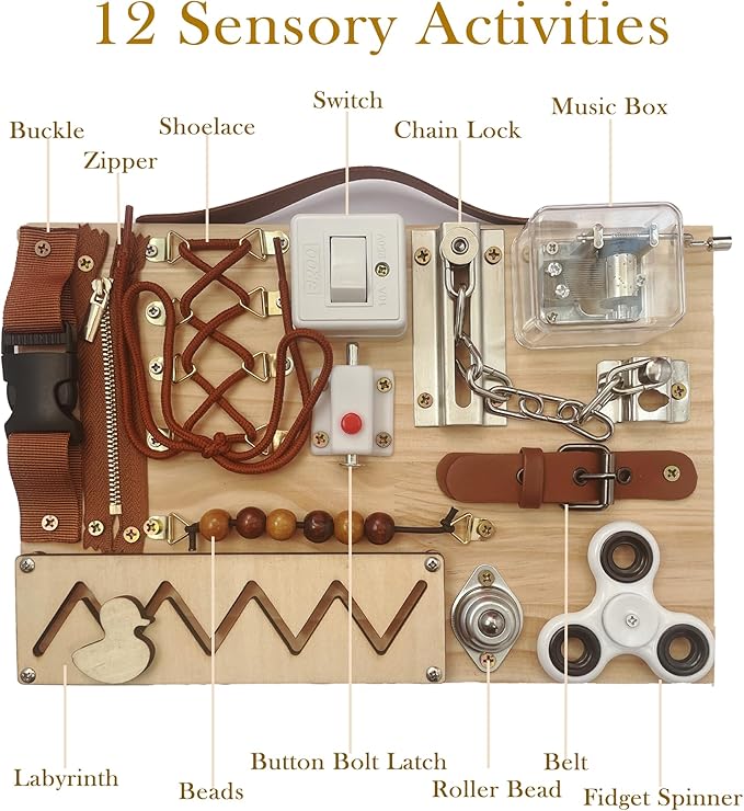 Dementia Activities for Seniors,Busy Board for Adults with Dementia Games Gadgets,Dementia Products for Elderly,Alzheimers Activities for Dementia Patients,Alzheimers Products Toys Gift (M)
