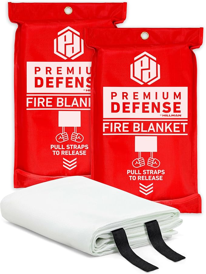 Premium Defense Fire Blanket, Emergency Fire Blanket, Fire Extinguisher, Flame Suppression, Fiberglass