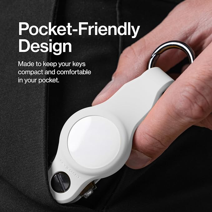 KeySmart Air - Premium Keychain Key Holder Compatible with Apple AirTag, 5 Key Organizer Keychain, Air Tags Not Included