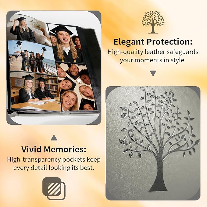 Photo Album 4x6 600 Pockets Photos, Large Capacity Leather Cover Photo Book | Slip-In Horizontal & Vertical Pockets Acid-Free Waterproof Picture Albums Great for Family Baby Wedding Holiday & Anniversary