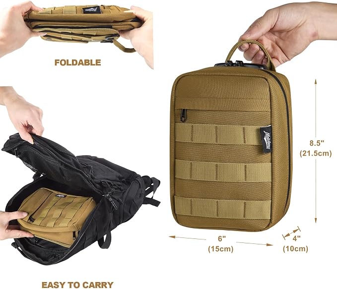 Storage Bag with Combination Lock Travel Medicine Lock Box Carbon Lined Tactical Molle Pouch Mini Money Organizer Container Case
