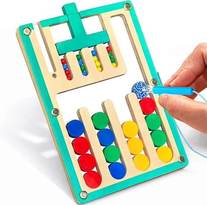 Alzheimers Products for Elderly, Dementia Fidget Toys for Seniors, Handhold Games Memory Care Activities for Parkinson Patients, Easy Cognitive Puzzle Magnetic Maze Matching Board Crafts Gadgets Gifts