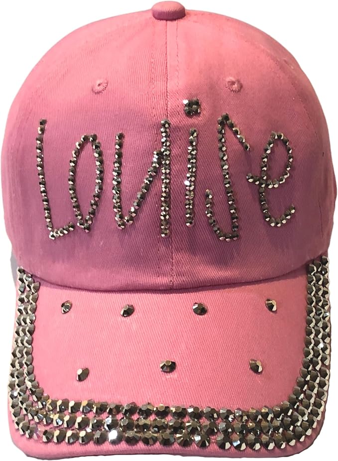 Popfizzy Bedazzled Hat for Women, Rhinestone Denim Hat, Fun Adult Bling Hats, Birthday Gifts for Women, Adjustable, One Size