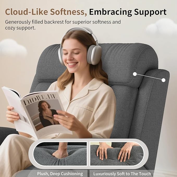 Power Lift Recliner Chair for Elderly with Remote Control - Heavy Duty 330 lbs Snowflake Velvet Fabric, Compact Electric Lift Chair for Seniors Small Spaces Living Room Bedroom