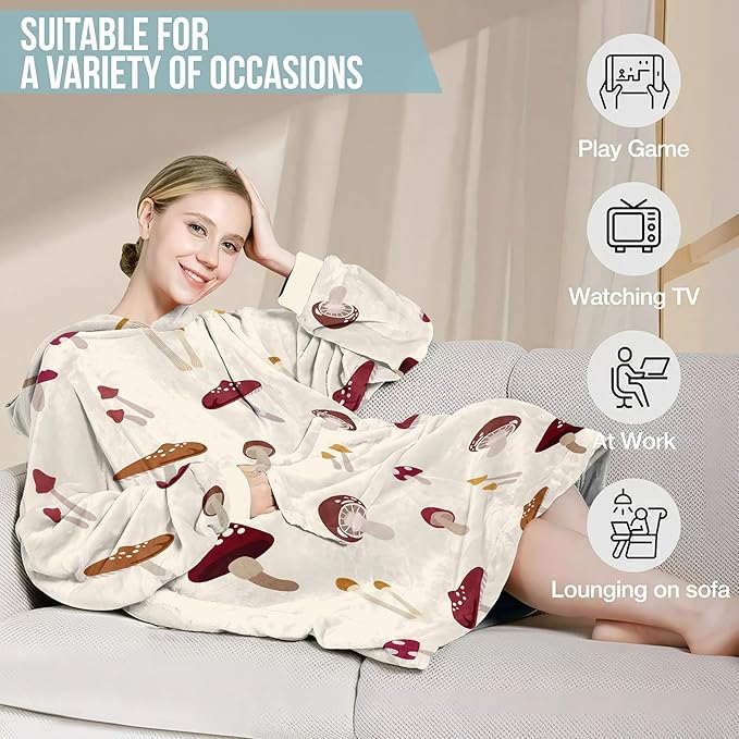 Wearable Blanket Hoodie For Mom Wife Best Ever Hoodie- Christmas Gift From Husband Daughter Anniversary Birthday