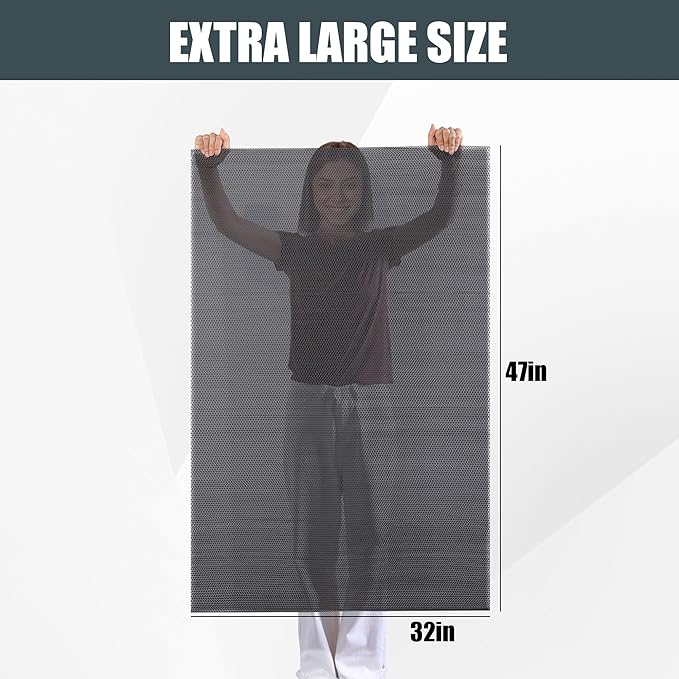 47 * 32IN Extra Large Shower Mat, Anti Slip Bathtub Mat for Tub & Shower, Quick-Dry PVC Shower Stall Mat for Bathroom