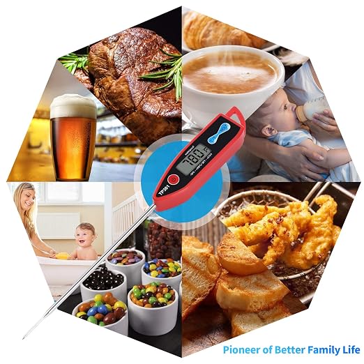 Yacumama Digital Water Thermometer for Liquids, Long Probe | Instant read, waterproof design, for water, liquids, candle making, food, meat and milk