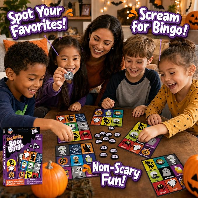 Masterpieces Family Games - Halloween Boo! Bingo Game