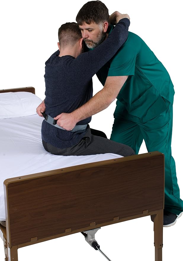 Patient Aid Gait Belt w/Handles, Transfer & Lift Aid for Elderly & Therapy | Padded Handles for Secure Grip | Quick-Release Buckle | Transfer & Lift Assist for Elderly, PT & Rehab | Anti-Slip