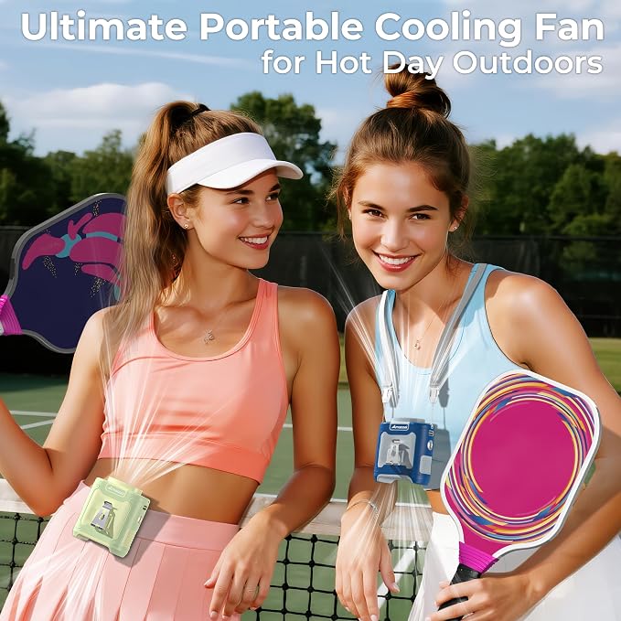 AMACOOL Portable Waist Fan Clip On, 10000mAh Wearable Shirt Fan | Gifts for Men Dad Husband, Rechargeable Powerful Belt Fans, Birthday Gifts for Women Jobsite Travel Camping Essentials 2026