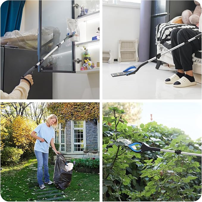 Grabber Reacher Tool 36 Inch, Foldable Grabber with Anti-Slip 360° Rotating Jaw, Magnetic Tip for Seniors, Heavy Duty Reacher Grabber Pickup Tool for Elderly After Surgery Recovery