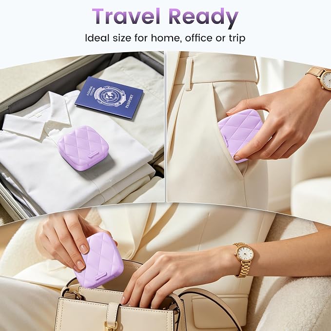Travel Pill Organizer for Women, Cute Pill Box with Mirror | Compact,Waterproof,Bpa-free,Stylish,4 Compartment