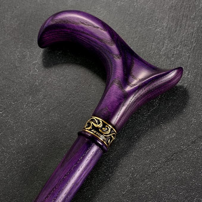 Asterom Walking Cane - Handmade, Ergonomic, Wooden - Canes for Men & Women - Walking Sticks for Seniors, Unique, Wood