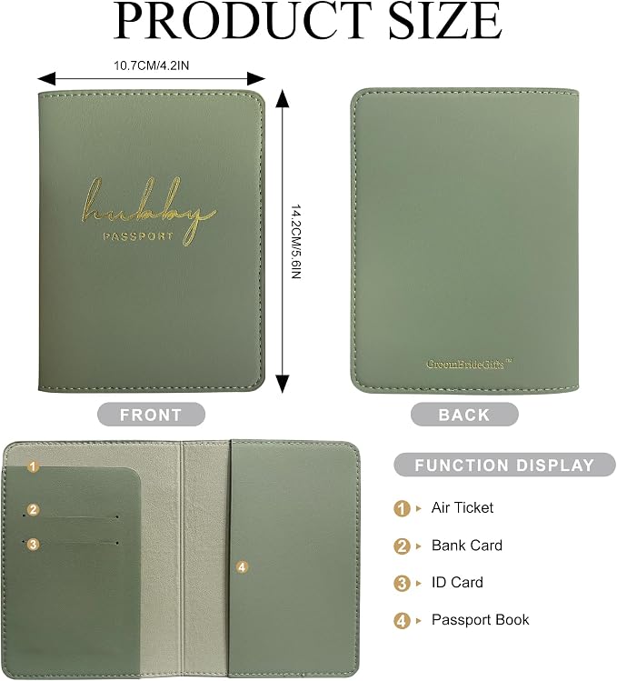 Mr&Mrs Gifts Passport Covers for Husband and Wife Honeymoon Essentials | Mr and Mrs Passport Holders，Engagement Gifts for Couples, Travel Essentials, Gift for Newlywed, Bride and Groom Gifts