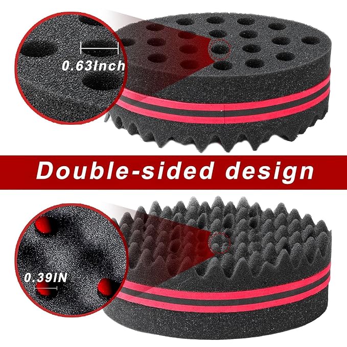 3Pcs Hair Styling Set for All - Curl Brush, Twist Sponge for Textured Hair with Metal Pick