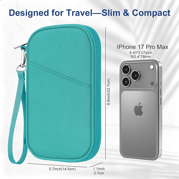 Slim Family Passport Holder for Travel, Travel Wallet | Durable nylon, RFID blocking, passport holder for travel family, eco-friendly