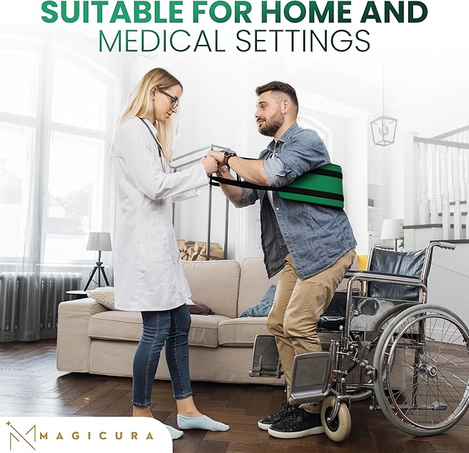 Transfer Sling 300lbs Lift Transfer Chair Elderly Gait Belts for Seniors Disabled Patient Transfer Lifting Strap Home Care Device Lift Sling Mobility Aid Belt Non Slip Bedridden Injured