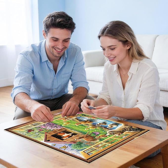 500 Piece Puzzles for Adults Funny Cat Animal Jigsaw Puzzles 500 Pieces | Adult Puzzles Pet Lover Family Challenging Game Gift for Friends 20.5x15IN