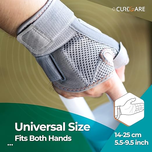 New Upgraded Thumb Spica Splint, Comfortable Thumb Brace for Right & Left Hand, Universal Size Thumb Support for Arthritis, Tenosynovitis, CMC Joint Repetitive Injuries (Grey)