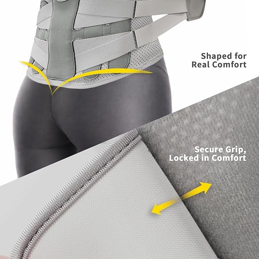 Bracoo Lower Back Brace for Pain Relief, Lumbar Support, Medium(30-37")BP62 | Breathable Lumbar Support Belt with Adjustable Compression Straps for Daily Wear and Back Support,Herniated Disc, Sciatica