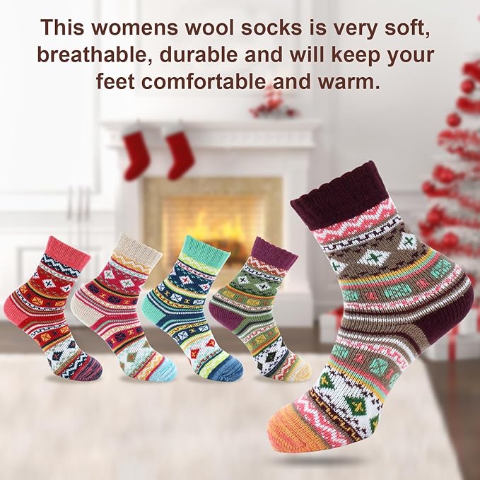 besky Warm Socks for Women Cozy Fuzzy Winter Socks