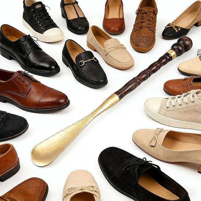 Long Shoe Horn for Seniors Metal Shoe Horn Long Handle for Men,Women,Kids Shoehorn Long-Handle Boot Horns Shoes Spoon Shoe Accessories Elderly Must Haves Gifts for Elders