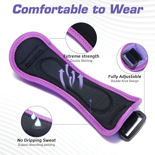 IPOW Embroidery Patellar Tendon Support Strap 2 Pack, Knee Pain Relief & Patella Stabilizer Knee Strap, knee Support for Women and Men, Knee Braces for Running, Working Out, Weightlifting, Arthritis,